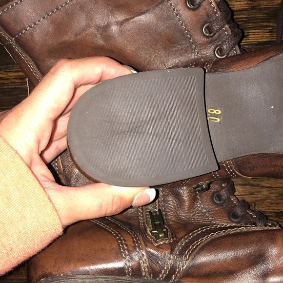 brown combat boots - Picture 5 of 5